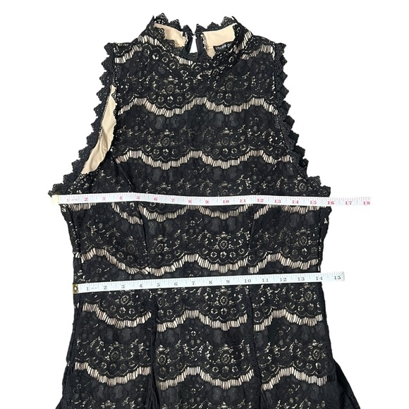 Three Hearts Black and White Halter Sheath Dress - Picture 9 of 14